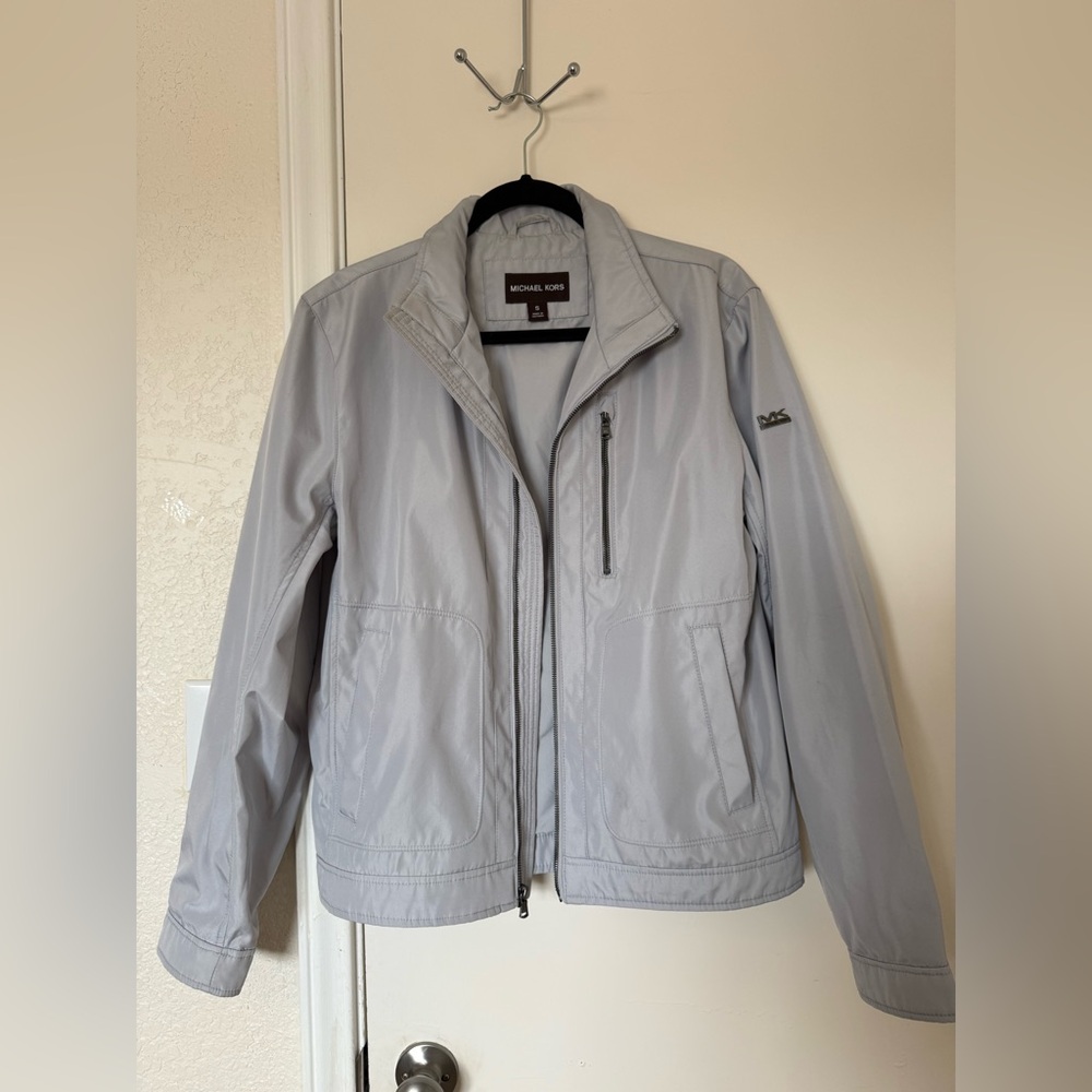 Michael Kors Gray Zip-Up Jacket
